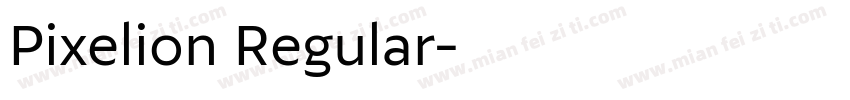 Pixelion Regular字体转换